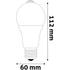 Kép 4/4 - Avide Smart LED Globe A60 8.8W mozgásérzékelővel, alkonyatérzékelővel, természetes fehér
