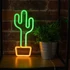 Kép 3/4 - Neon Led dekorációs lámpa kaktusz narancs zöld 