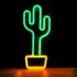 Kép 4/4 - Neon Led dekorációs lámpa kaktusz narancs zöld 