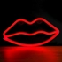 Kép 2/4 - Neon led dekorációs lámpa ajkak piros