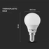 Kép 2/4 - V-tac led lámpa izzó kisgömb E14 P45 5.5W Samsung chip természetes fehér