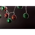 Kép 2/2 - Entac karácsonyi elemes fényfüzér színes gömb 1,65 m