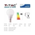 Kép 2/4 - V-tac led lámpa izzó kisgömb E14 P45 7W Samsung chip hideg fehér