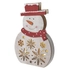 Kép 4/8 - LED karácsonyi hóember, fa, 30 cm, 2x AA, beltéri, meleg fehér, időzítő
