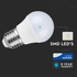 Kép 4/5 - V-tac led lámpa izzó kisgömb E27 G45 7W Samsung chip meleg fehér