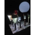 Kép 4/7 - Entac kerti napelemes szolár lámpa 40cm leszúrható rozsdamentes acél mozaik üveg 1 LED