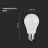 Kép 2/5 - V-tac led izzó lámpa E27 9W A60 806 lm meleg fehér
