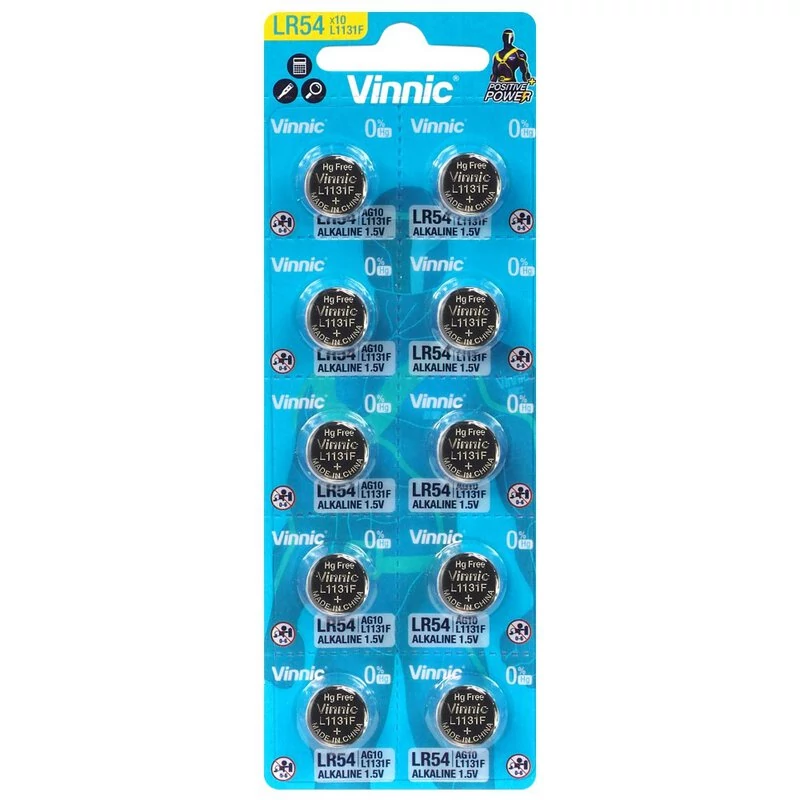 Vinnic G10 AG10 189 LR1131 L1131F LR54 alkáli mini gombelem 10 db