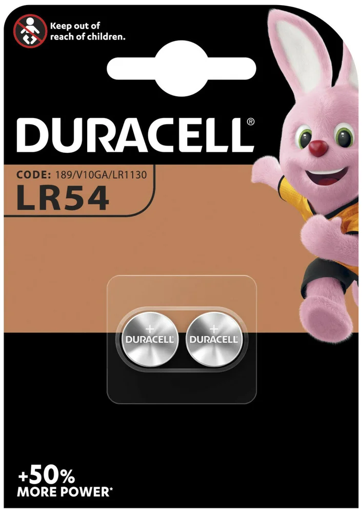 Duracell mini alkáli gombelem G10 LR54 189 LR1130 2 db