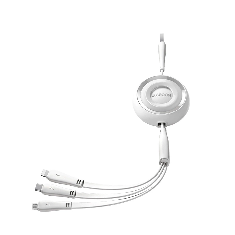 Joyroom S-A40 3in1 töltőkábel USB-C Lightning  Micro USB 1m fehér