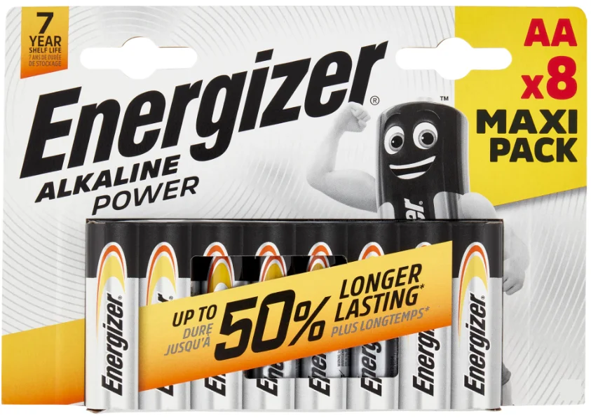 Energizer Power alkáli tartós ceruza elem AA LR6  8 db