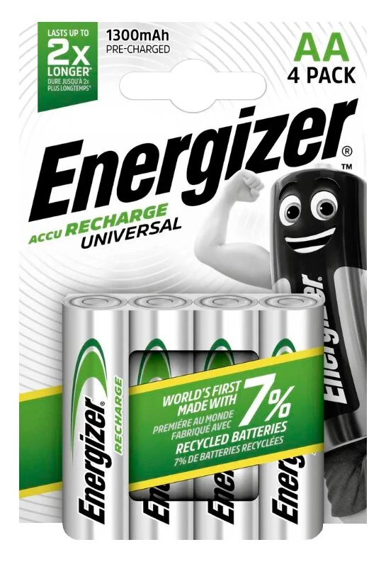 Energizer Universal AA R6 1300 mAh újratölthető elem akkumulátor 4 db