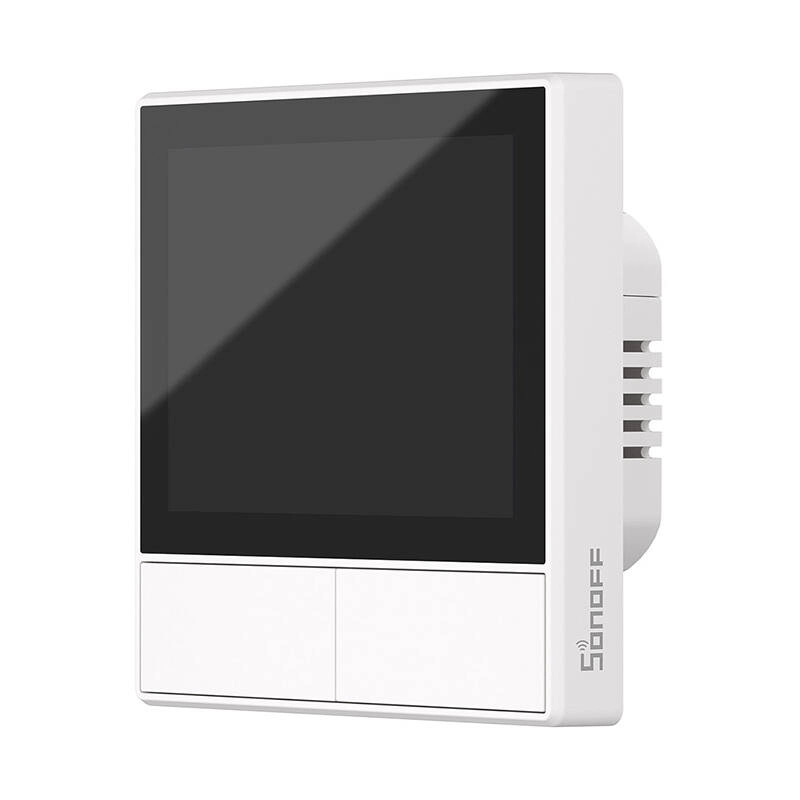 Sonoff NSPanel WiFi két gombos okos kapcsoló, érintős LED kijelző, fehér (termosztát, hőmérő)