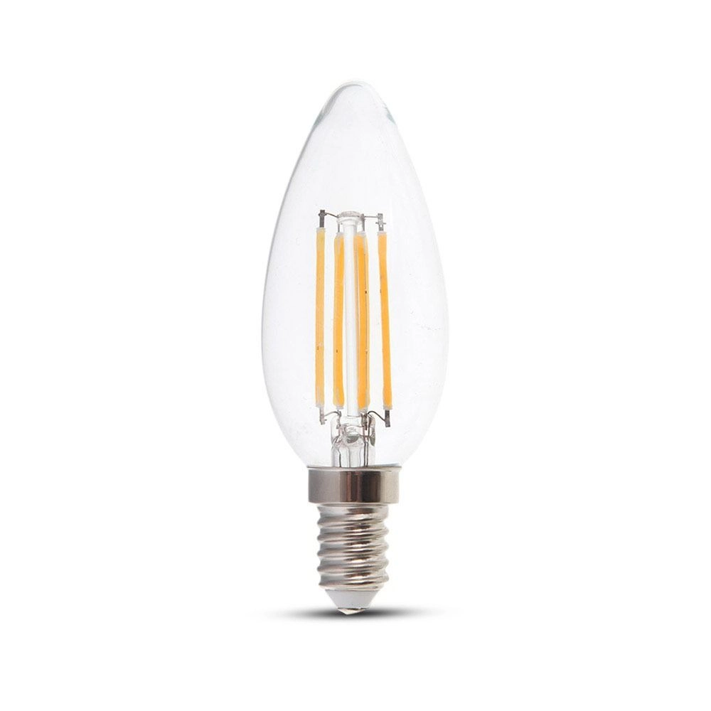 V-tac led filament gyertya lámpa izzó E14 C35 6W természetes fehér