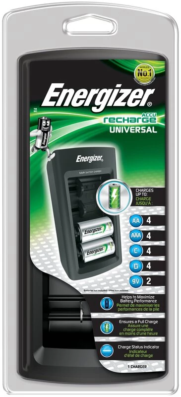 Energizer Universal NiMH akkumulátor töltő AA AAA C D 9V akkukhoz