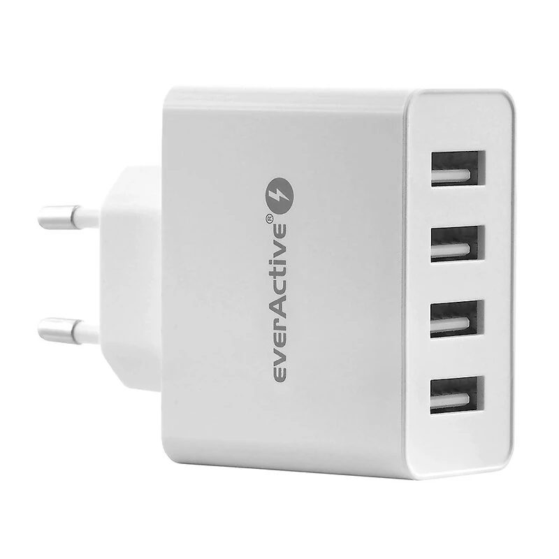 everActive 4xUSB 5A fali hálózati töltőfej fehér
