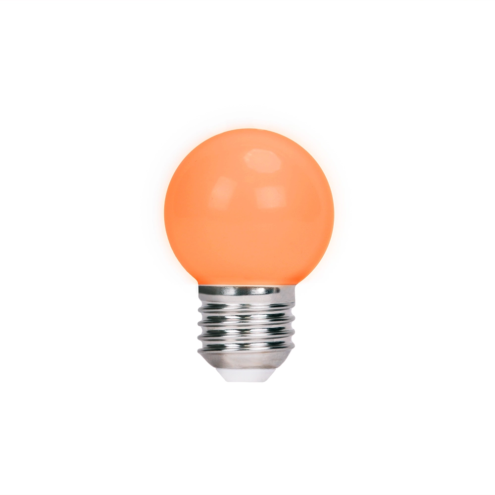 LED izzó lámpa E27 G45 2W 230v narancssárga 5 db 