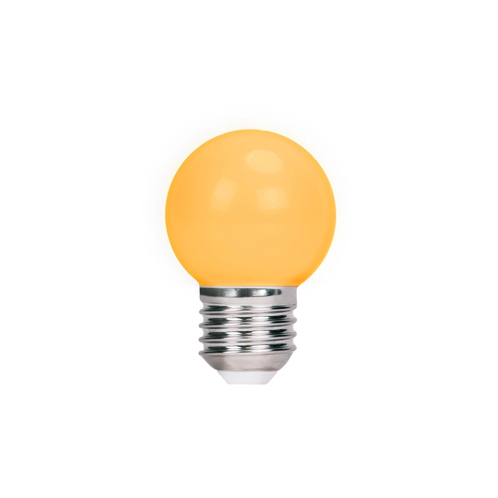 LED izzó lámpa E27 G45 2W 230v sárga 5 db 