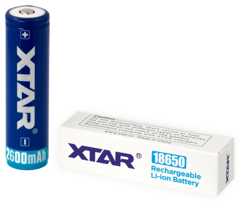 Xtar 18650 3,7 V Újratölthető Li-ion 2600mAh akkumulátor védelemmel