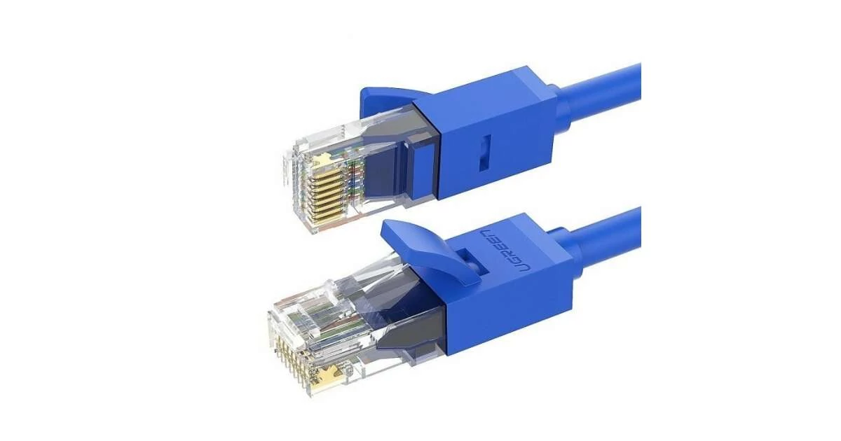 Ugreen Ethernet patchcord kábel RJ45 Cat 6 UTP 1000Mbps 3 m kék 