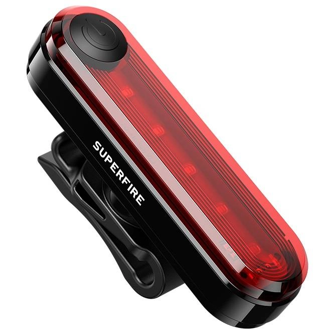 Superfire kerékpár bicikli hátsó lámpa BTL01 USB 230mAh tölthető