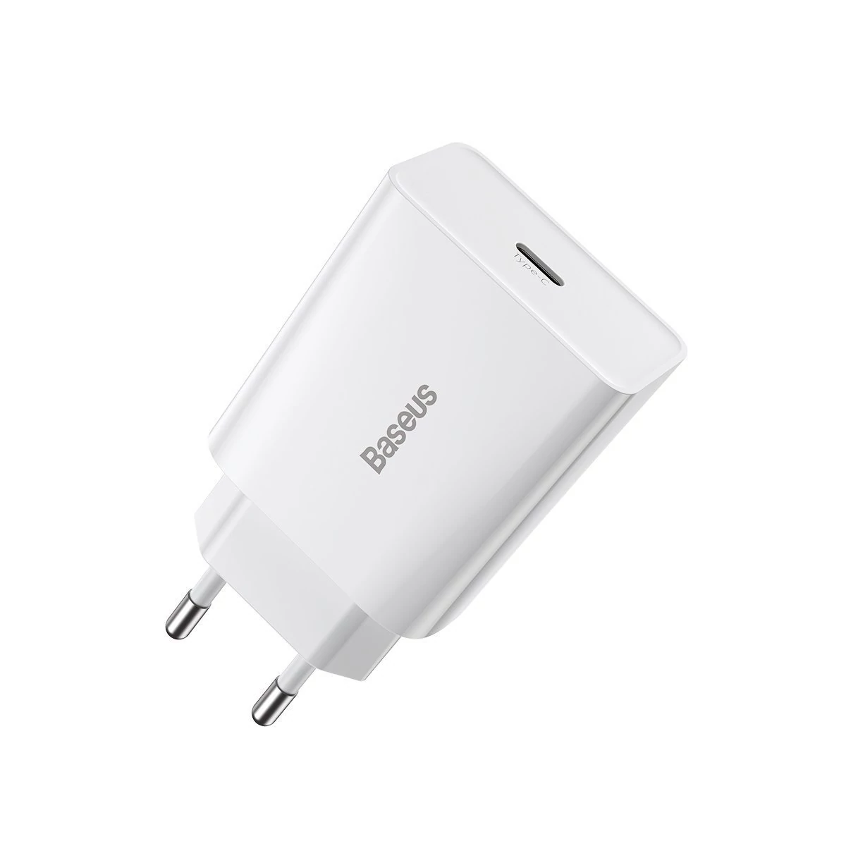 Baseus Speed ​​Mini USB-C PD hálózati gyorstöltő fej QC 3.0 3A 20W fehér