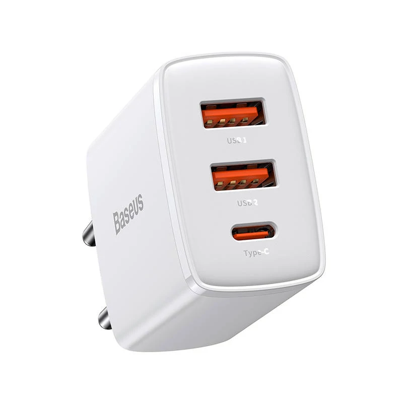 Baseus Speed ​​Mini USB-C PD hálózati gyorstöltő fej QC 3.0 3A 30W fehér