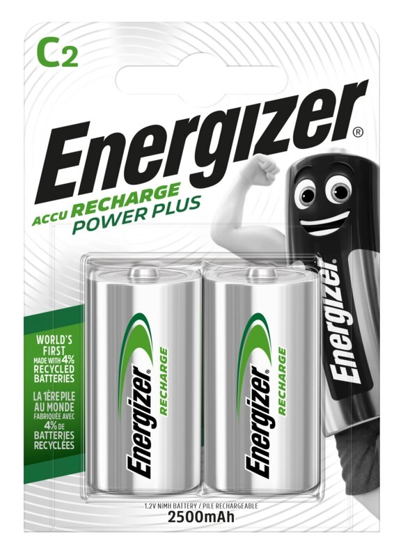Energizer Power Plus 2500 mAh C  R14 újratölthető akkumulátor baby elem 2 db