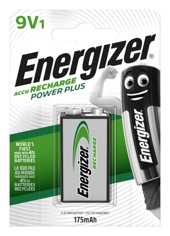 Energizer Power Plus 6F22 HR22 9V Ni-MH 175mAh 8, 4V újratölthető akkumulátor elem 