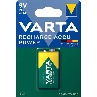 Varta 6LR61/9V Ni-MH 200mAh 8, 4V újratölthető akkumulátor elem 