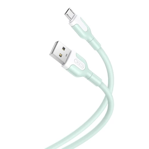XO micro USB töltőkábel adatkábel 1 m 2,1A zöld