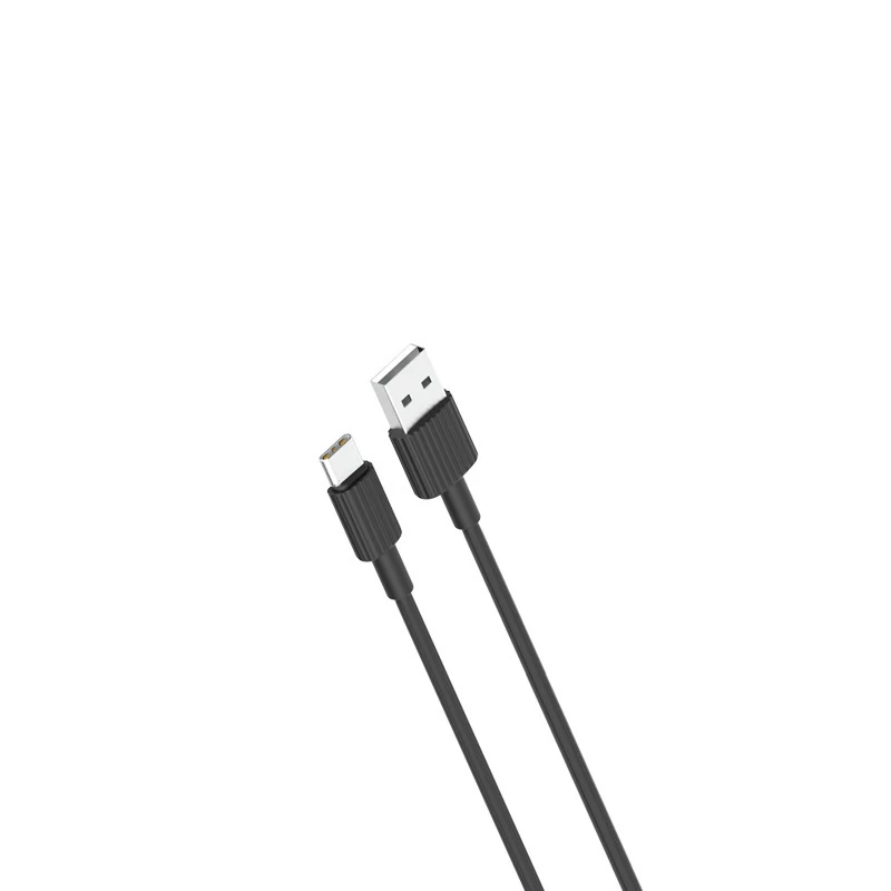 XO USB-C töltőkábel adatkábel 1 m 2,4A fekete