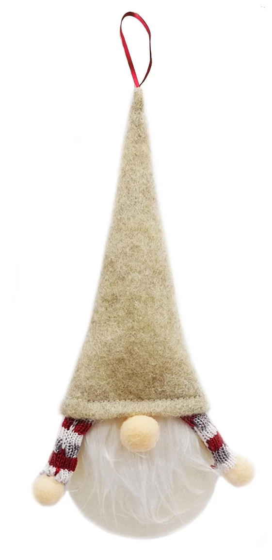 Karácsonyi manó bézs 25cm