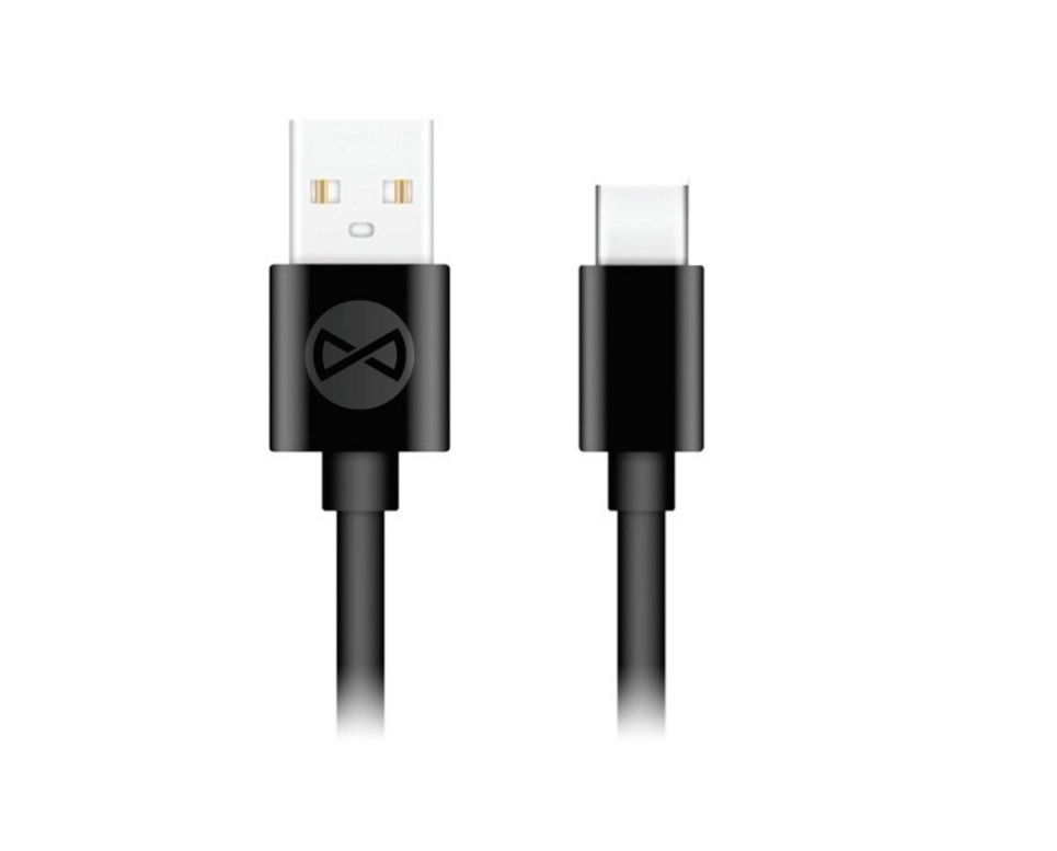 Forever USB - USB-C kábel 1,0 m 3A fekete