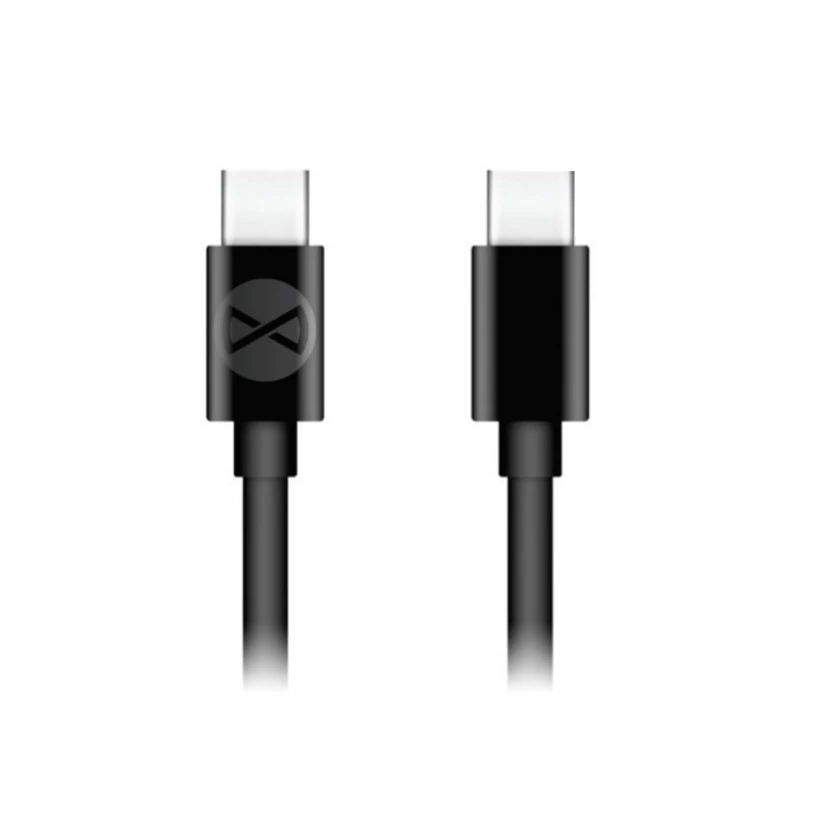 Forever USB-C USB-C töltőkábel adatkábel 1 m 3A fekete