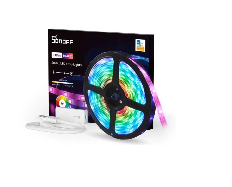 Sonoff L3 Pro RGBIC okos RGB LED szalag 5 m (WiFi, Bluetooth)