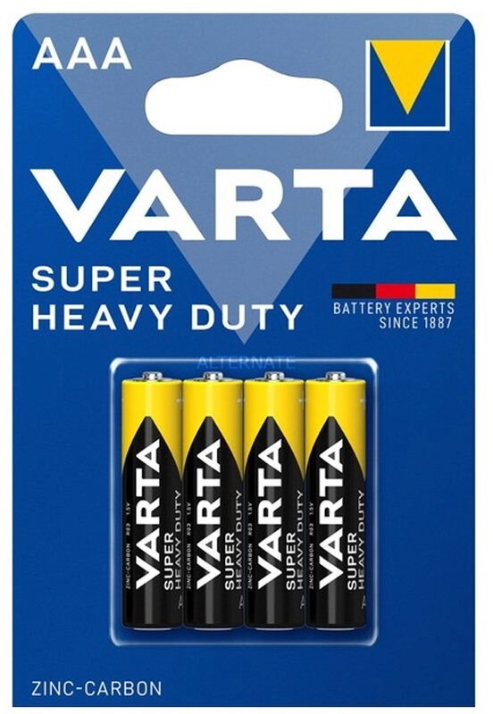 Varta Super Heavy Duty mikro elem AAA R03 4 db