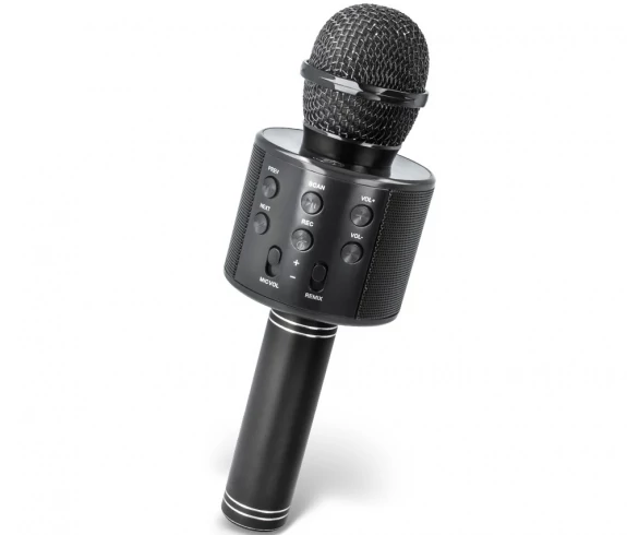 BMS-300 bluetooth karaoke mikrofon fekete hangszóróval
