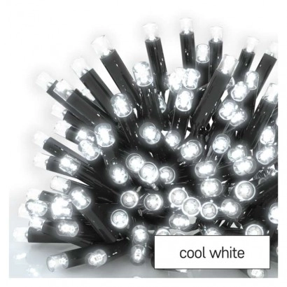 Profi LED sorolható füzér, fekete, 5 m, kültéri és beltéri, hideg fehér